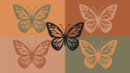 Butterfly silhouette vector