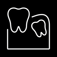 Wisdom Tooth Vector Icon