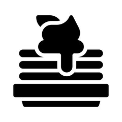 pancake glyph icon