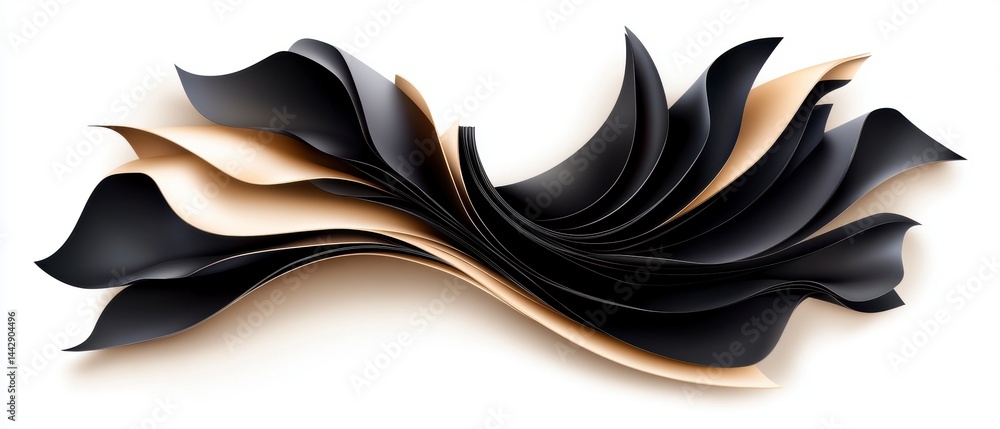 Poster artistic paper sculpture action studio visual art contemporary setting close-up abstract design for 