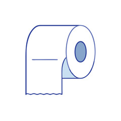 toilet paper on white background for web and graphic design