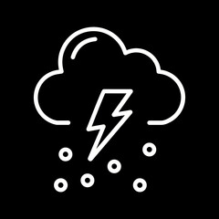 Storm Cloud Vector Icon