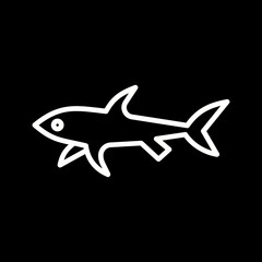 Fototapeta premium Hammerhead Shark Vector Icon
