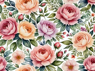 Watercolor floral background