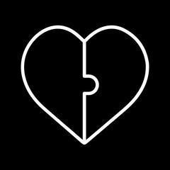 Love Puzzle Vector Icon