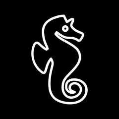 Obraz premium Sea Horse Vector Icon