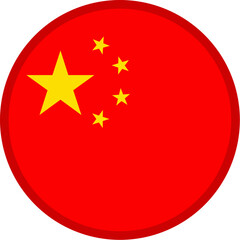 China Flag Badge Icon