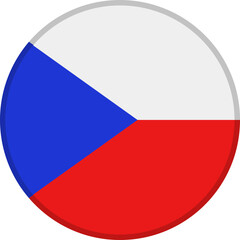 Czech Republic (Czechia) Flag Badge Icon