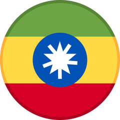 Ethiopia Flag Badge Icon