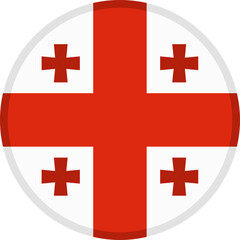 Obraz premium Georgia Flag Badge Icon