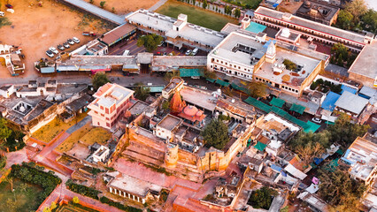 drone shot of jagpita shri brahma mandir