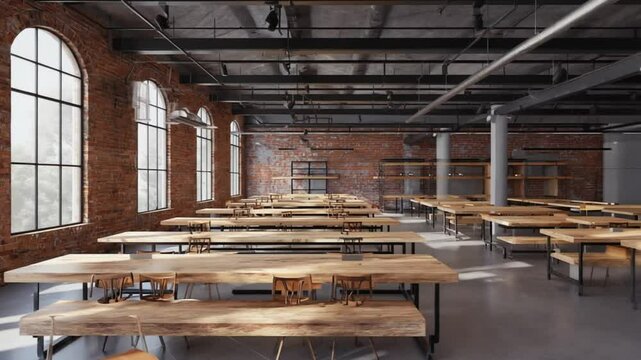 Industrial style open space design
