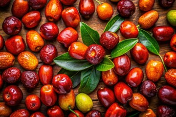 Jujuba Fruit Photography: Red Dates, Chinese Dates, Ziziphus Jujuba Images,  Harvest, Closeup, Macro, Still Life