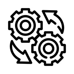 cogwheel line icon
