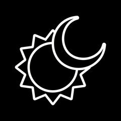 Solar Eclipse Vector Icon