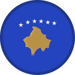 Kosovo Flag Badge Icon