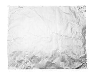 Obraz premium Piece of aluminum foil isolated on white