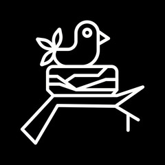 Bird Nest Vector Icon