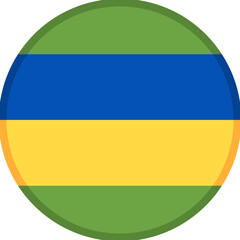 Mauritius Flag Badge Icon