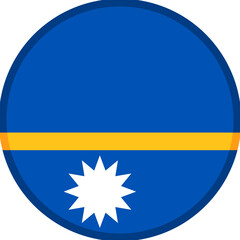 Nauru Flag Badge Icon