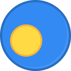 Palau Flag Badge Icon