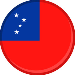 Samoa Flag Badge Icon