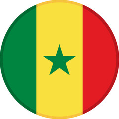 Senegal Flag Badge Icon