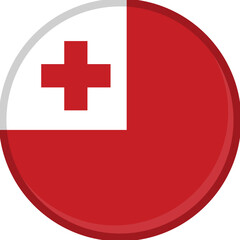 Fototapeta premium Tonga Flag Badge Icon