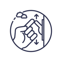 Hand gesture for intuitive touch control, symbolizing ease of use.