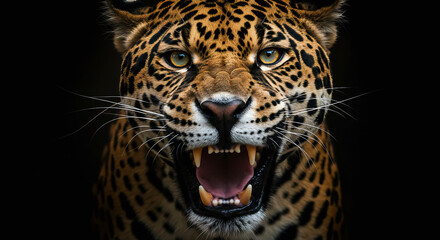 Naklejka premium close up of a leopard