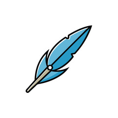 Elegant Feather Pen Nib Logo