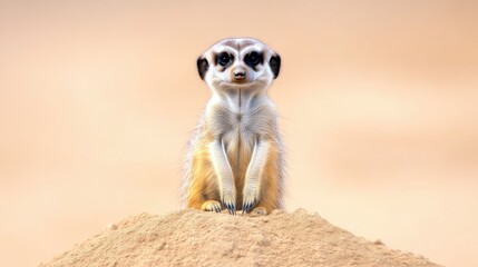 Meerkat on sand dune