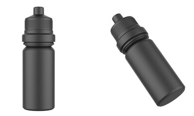 Matte Essential Oil Bottle Mockup Isolated On White Background. 3d illustration	