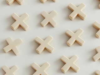 Obraz premium Beige Cross Pattern