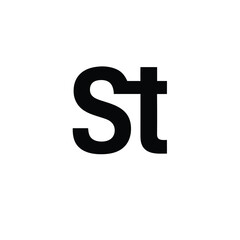 Obraz premium Simple Monogram Using S and T Letters