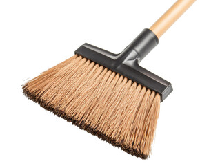 Cleaning tool for efficient sweeping in home maintenance tasks on a transparent background, cut out