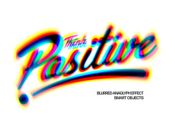 Blurred Anaglyph Text Effect