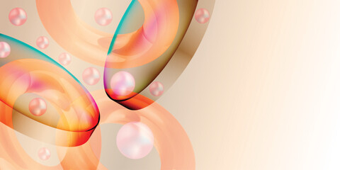 Minimalist 3D Glassmorphism Gradient Overlay Background, Geometric Circle Shapes, Abstract Glass Effect Banner Design for Brochure, Cover, Poster, Website, Header, Social Media ‍, and UI UX Design