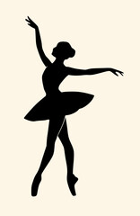 ballerina or classic female dancer silhouette © Damiano