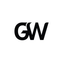 Obraz premium Elegant Monogram GW Logo Design