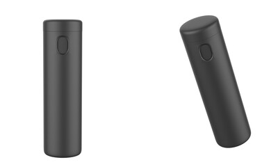 Matte Wall Mounted AshTray Stand Mockup Isolated On White Background. 3d illustration