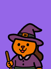 Cat hand drawn art - canvas print art - wall decoration - colorful cat - kids book - cat expression