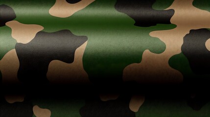 Forest camouflage pattern with green, black and brown shapes