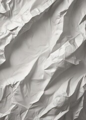 Obraz premium Deep creases and wrinkles texture a crumpled white poster, worn and aged , wrinkles, background, white background