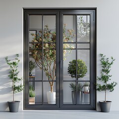 Modern aluminium casement window design view high resolution picture
