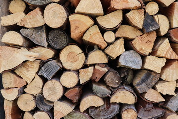 Hintergrund Brennholz.