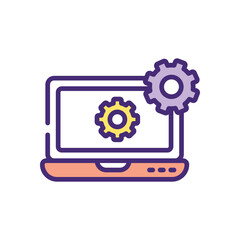 Data Management Icon vector stock illustration