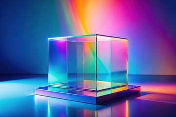 Geometric Holographic Product Display - Modern Showcase