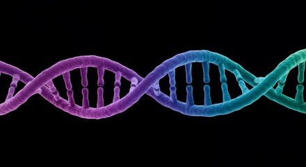 Vibrant DNA Double Helix: A Molecular Marvel