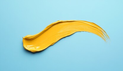Vibrant yellow paint stroke (1)